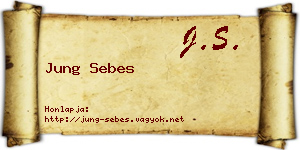 Jung Sebes névjegykártya